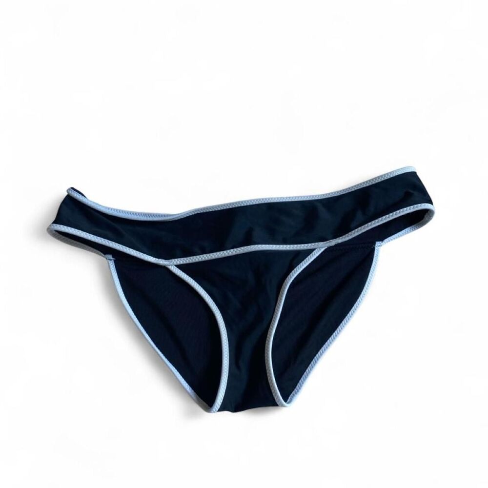 Aerie Women's Black and Navy Bikini-and-tankini-bottoms
